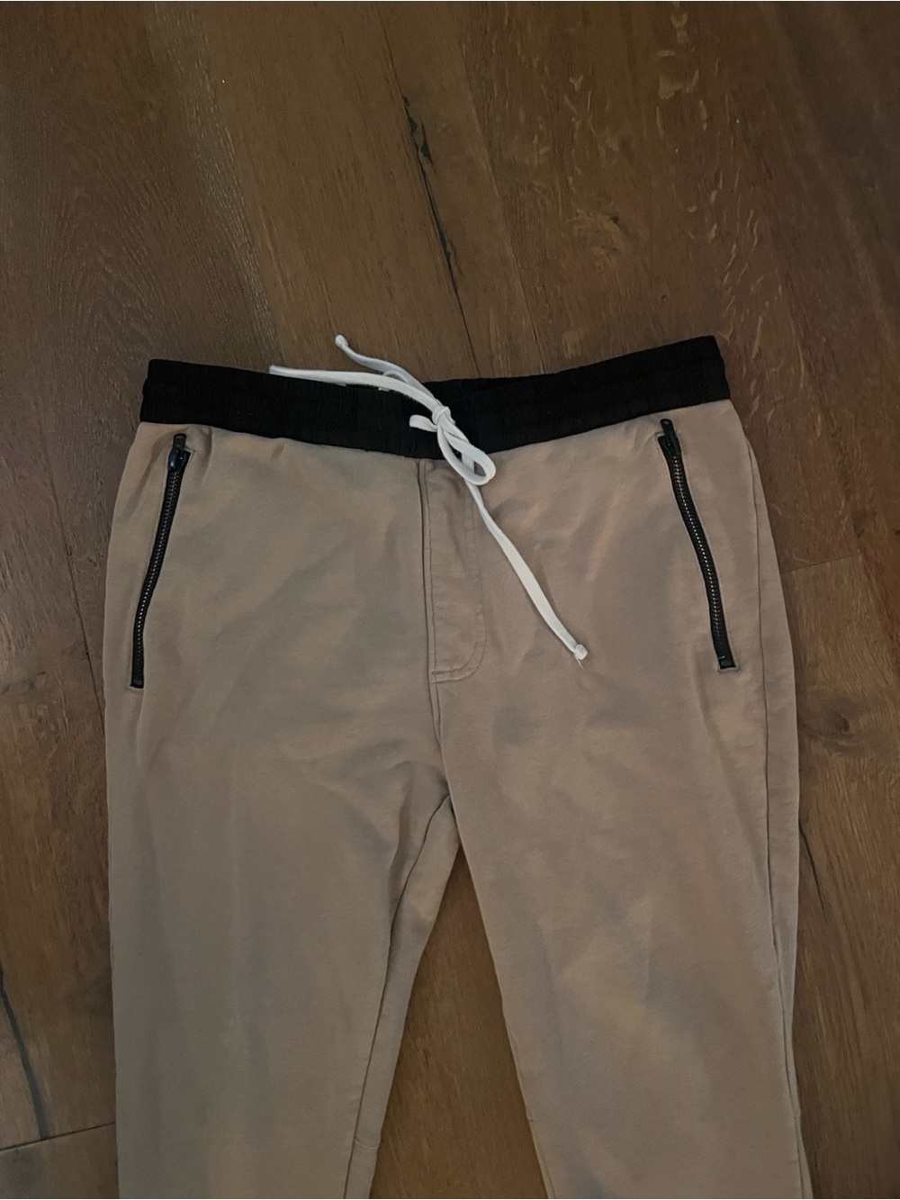 Fear of God Essentials Tan Sweatpants with Black Waistband Size M EUC !!!! - Picture 4 of 11